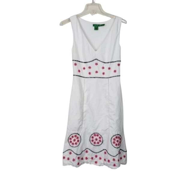 Tibi White Embroidered Linen & Cotton Dress + Jacket Set | Size 0 & XS - Picture 11 of 16